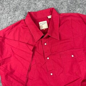 Roper Wear the West Mens‎ 3XL Western Shirt Short Sleeve Snap Button Red
